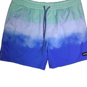 Hurley Jock Loose Spandex Shorts Blue‎ Green XXL Swimming Gear Pool